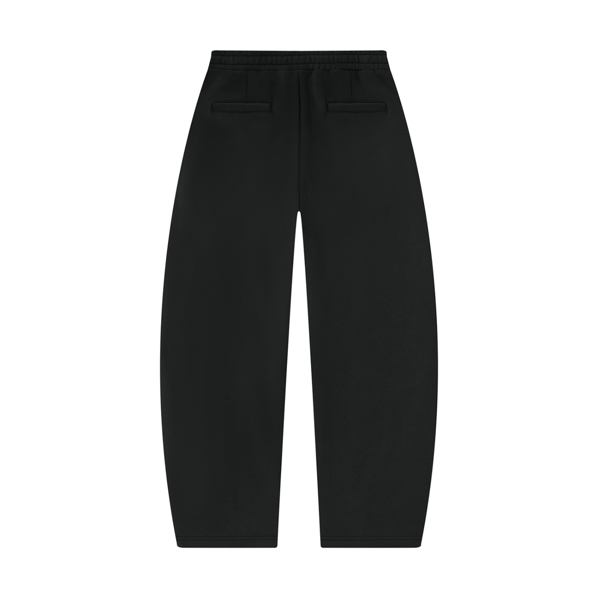 Unisex Barrel Leg Sweatpants in black, alternate angle