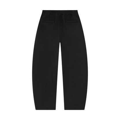 Unisex Barrel Leg Sweatpants in black, alternate angle