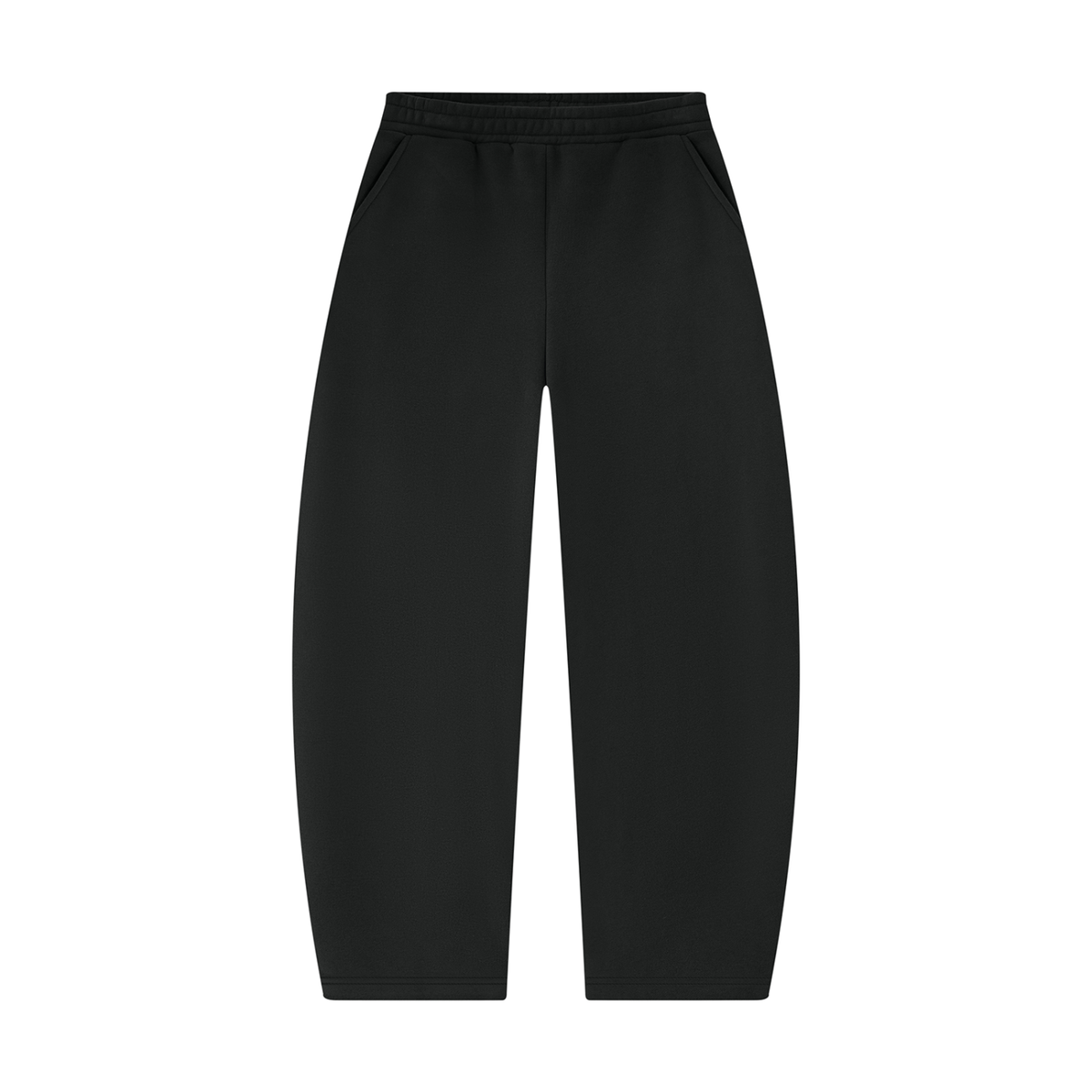 Unisex Barrel Leg Sweatpants in black