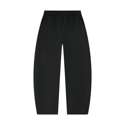 Unisex Barrel Leg Sweatpants in black