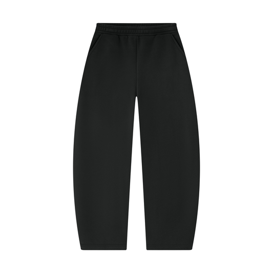 Unisex Barrel Leg Sweatpants in black