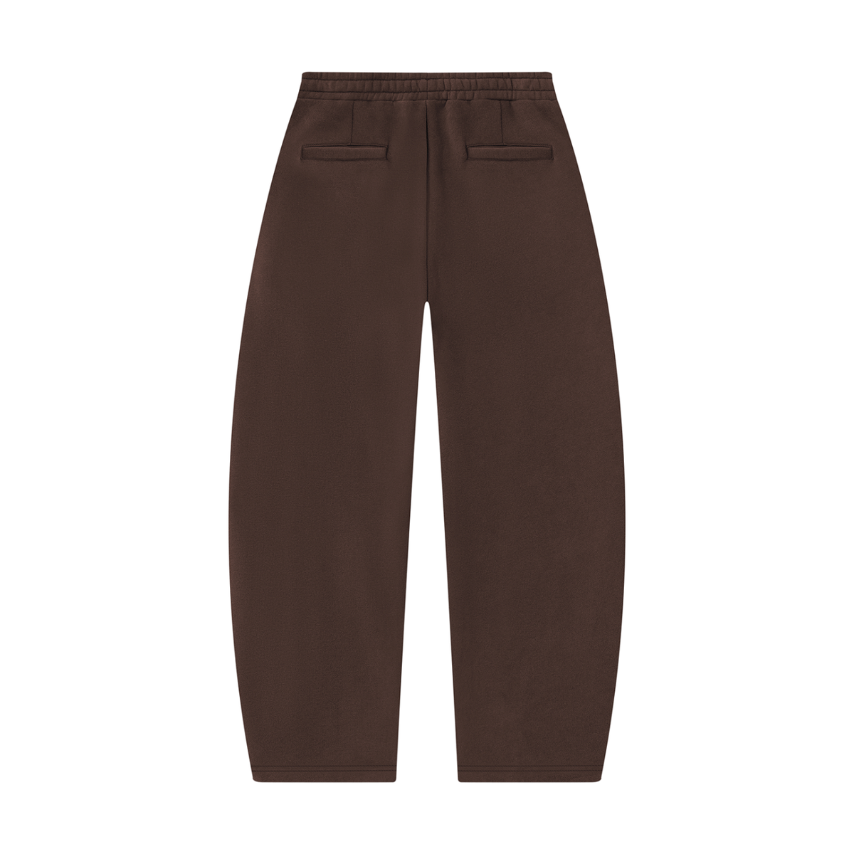 Unisex Barrel Leg Sweatpants in coffee, alternate angle