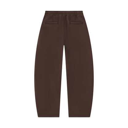 Unisex Barrel Leg Sweatpants in coffee, alternate angle