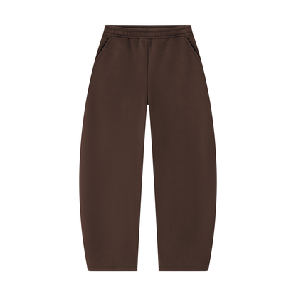 Unisex Barrel Leg Sweatpants in coffee