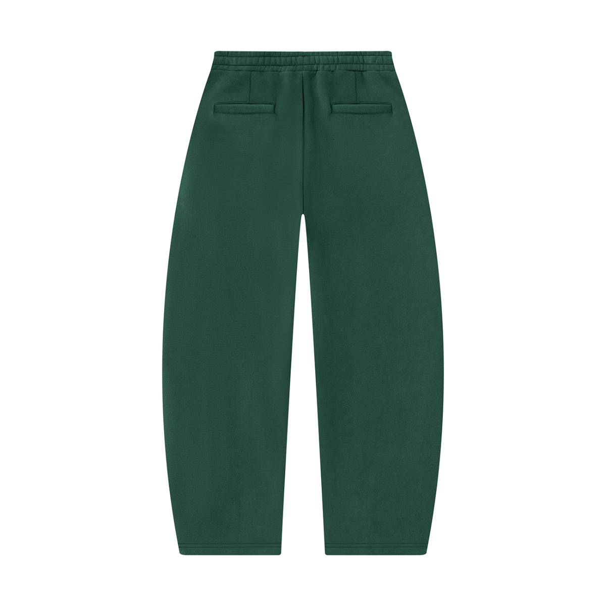 Unisex Barrel Leg Sweatpants in dark green, alternate angle
