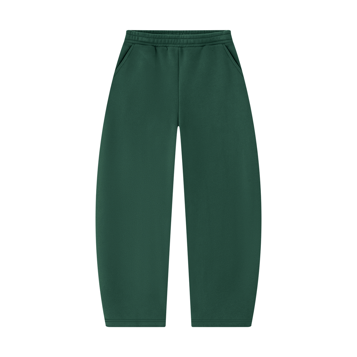 Unisex Barrel Leg Sweatpants in dark green