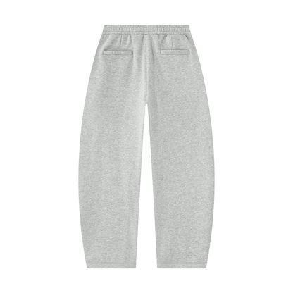 Unisex Barrel Leg Sweatpants in flower gray, alternate angle