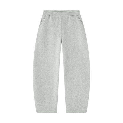 Unisex Barrel Leg Sweatpants in flower gray