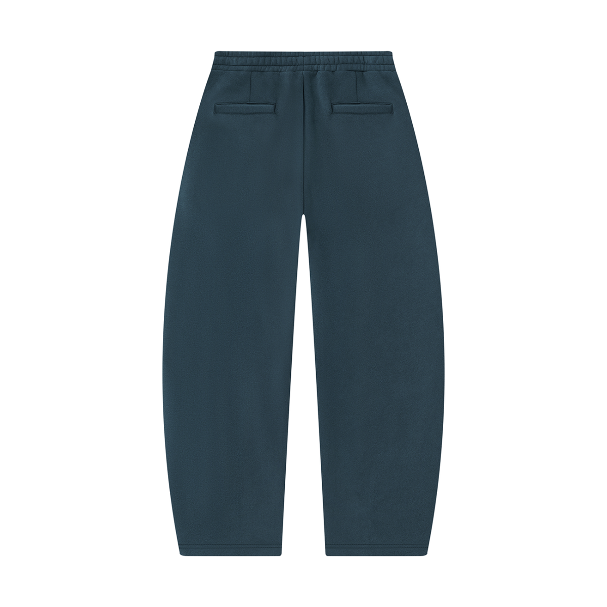 Unisex Barrel Leg Sweatpants in navy blue, alternate angle