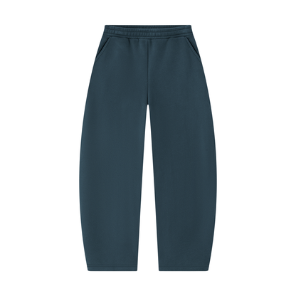 Unisex Barrel Leg Sweatpants in navy blue