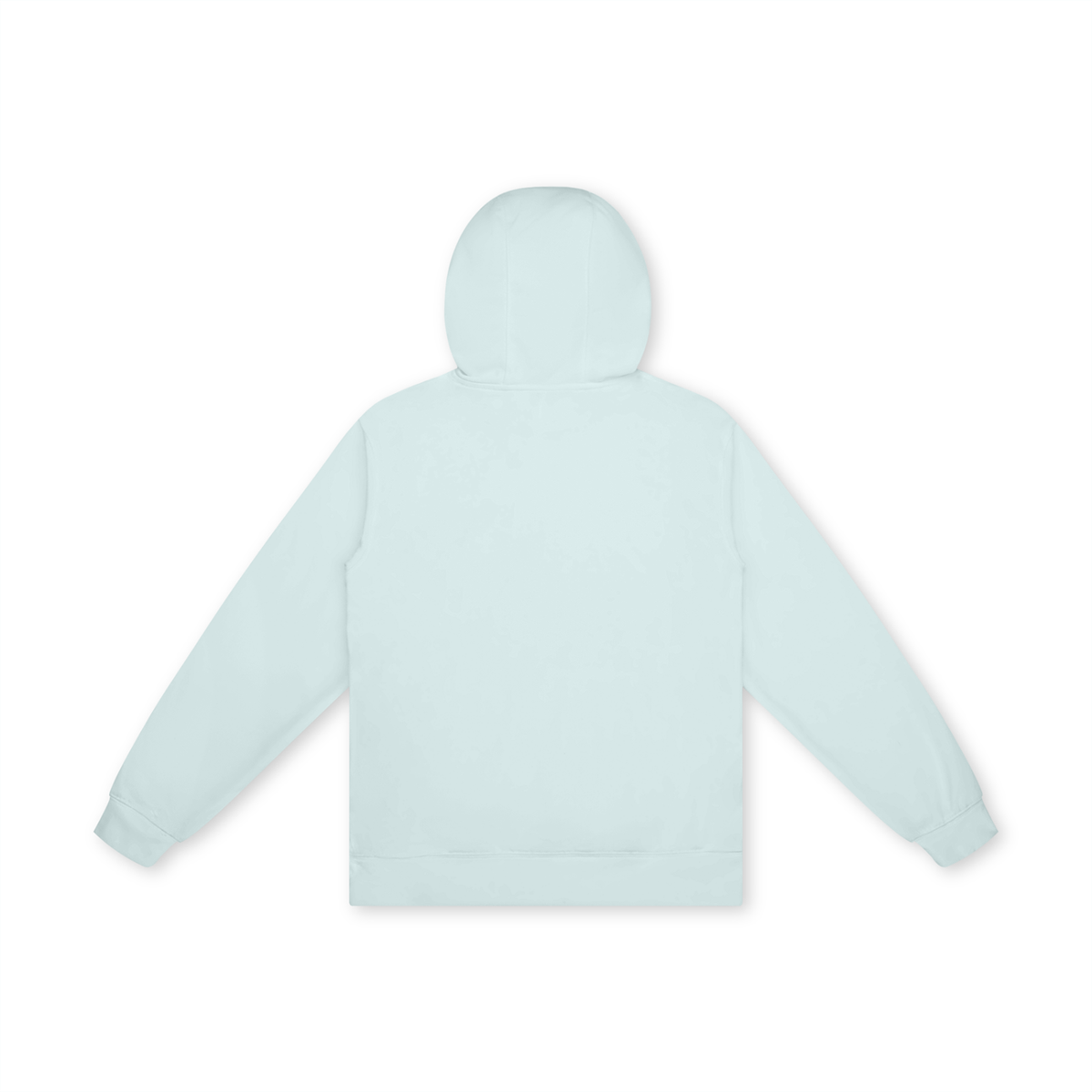 Unisex Basic 100% Cotton Hoodie in ice water, alternate angle