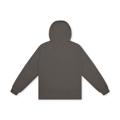 Unisex Basic 100% Cotton Hoodie in pirate black, alternate angle