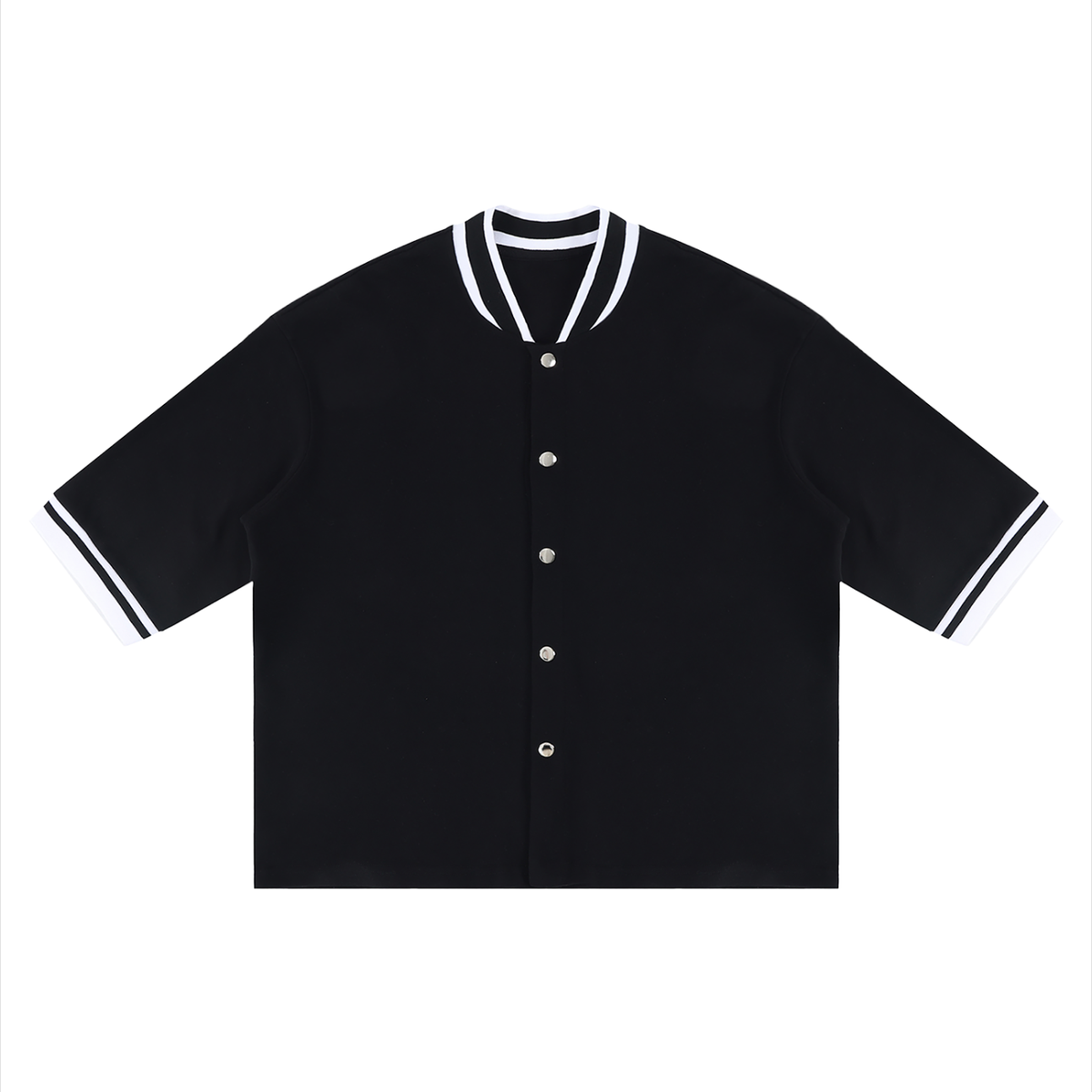 Unisex Boxy Baseball Jersey in black