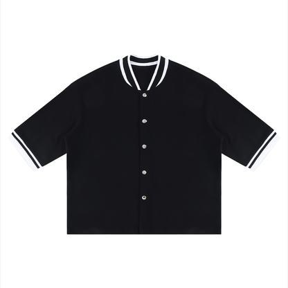 Unisex Boxy Baseball Jersey in black
