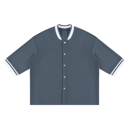 Unisex Boxy Baseball Jersey in navy blue