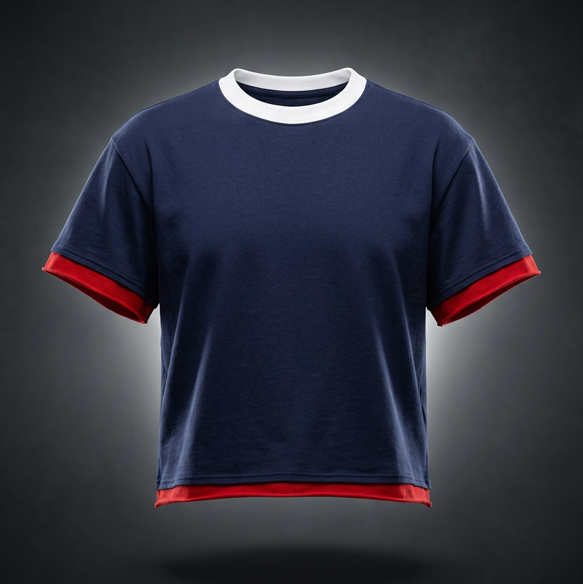 Unisex Boxy Color Block T-Shirt