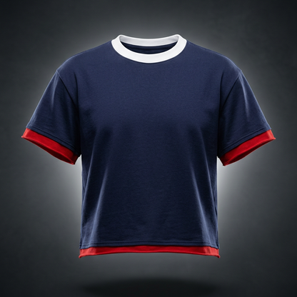 Unisex Boxy Color Block T-Shirt