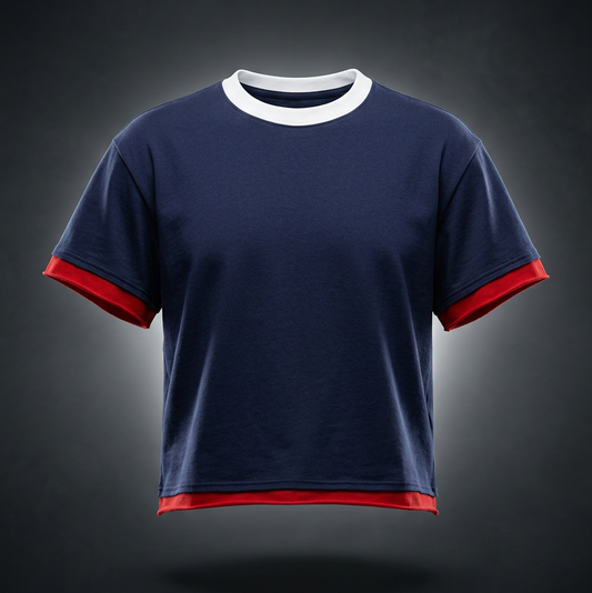 Unisex Boxy Color Block T-Shirt