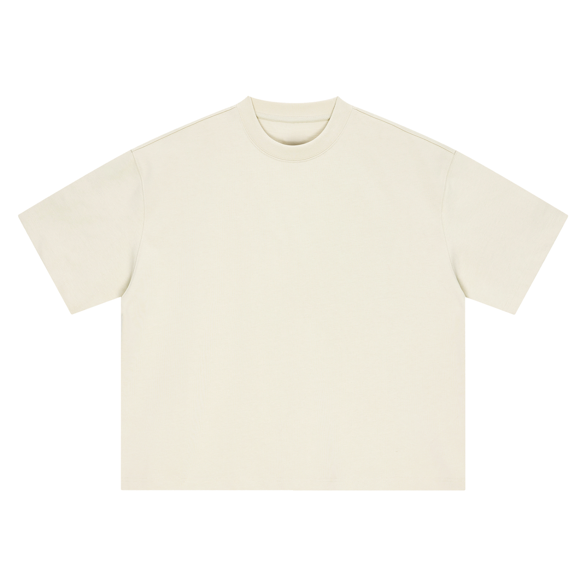 Unisex Boxy Drop Shoulder Cotton T-Shirt in mild apricot