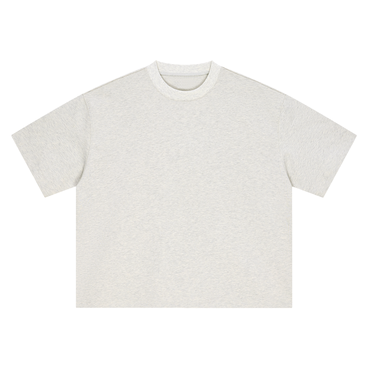Unisex Boxy Drop Shoulder Cotton T-Shirt in oat gray