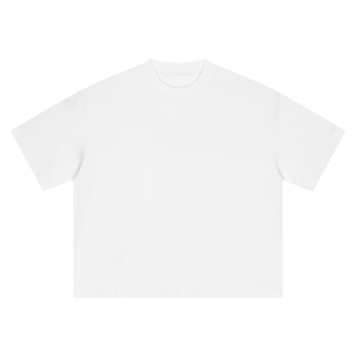 Unisex Boxy Drop Shoulder Cotton T-Shirt in white