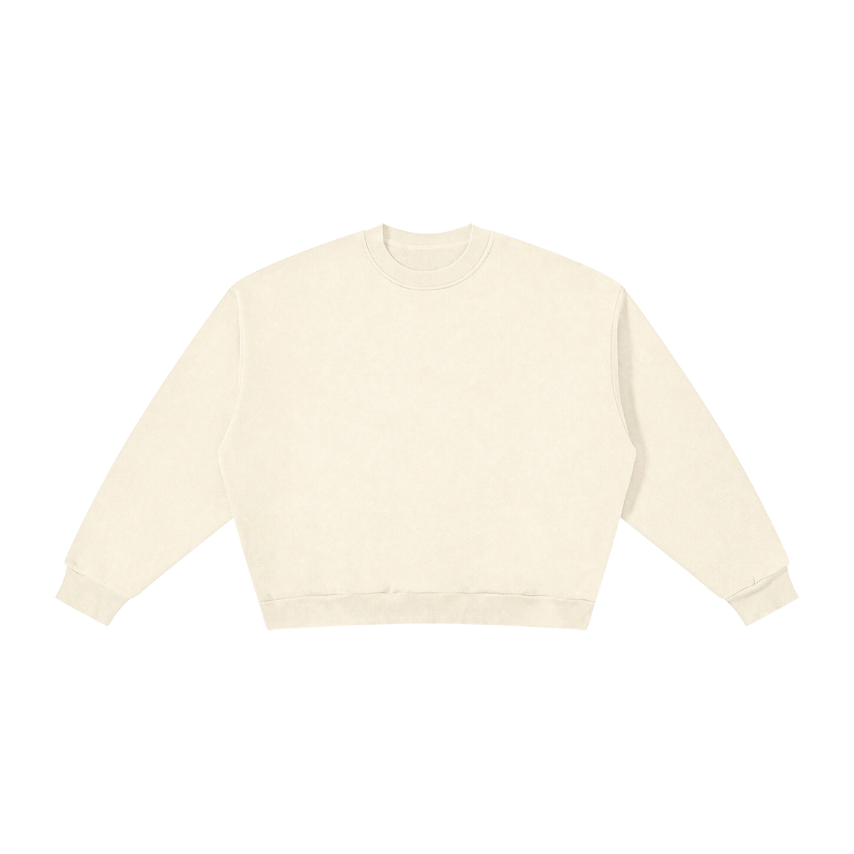 Unisex Boxy Fleece Crewneck Sweatshirt in apricot