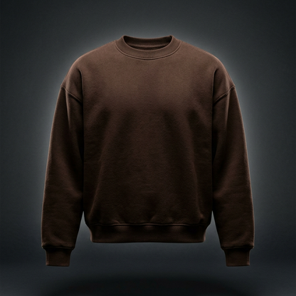 Unisex Boxy Fleece Crewneck Sweatshirt – Oversized Thick Cotton Blend