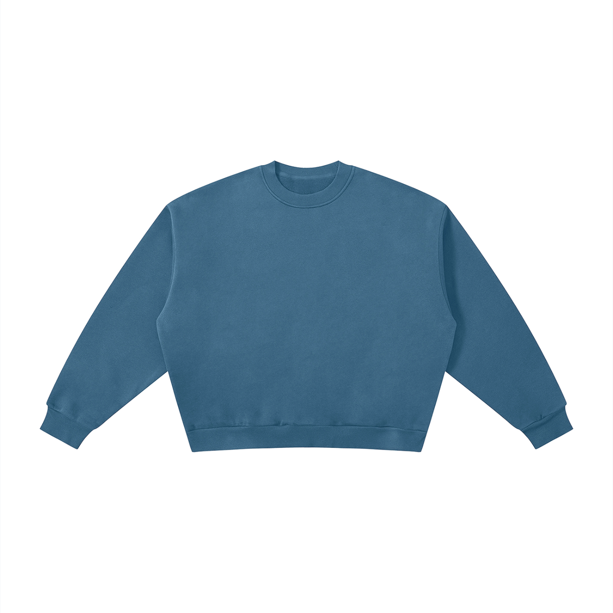 Unisex Boxy Fleece Crewneck Sweatshirt in haze blue