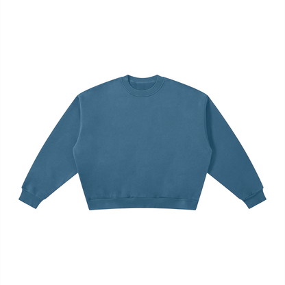 Unisex Boxy Fleece Crewneck Sweatshirt in haze blue