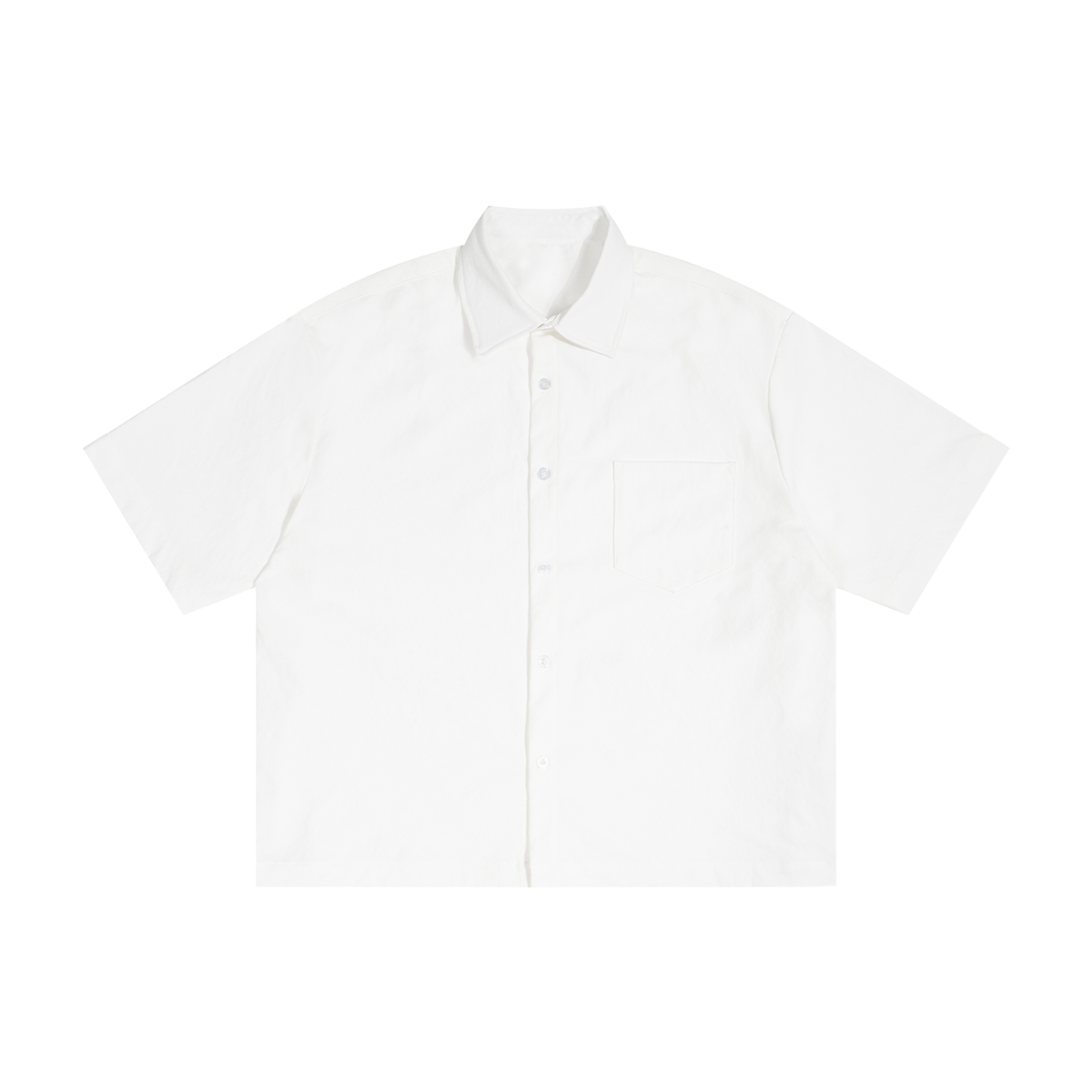 Unisex Boxy Heavyweight Short Sleeve Shirt in white