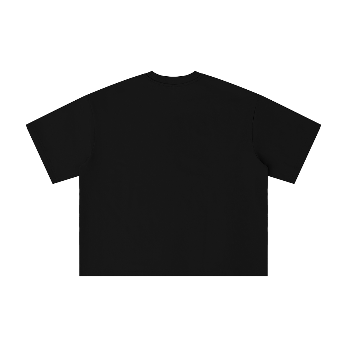 Unisex Boxy Oversized T-Shirt in black, alternate angle
