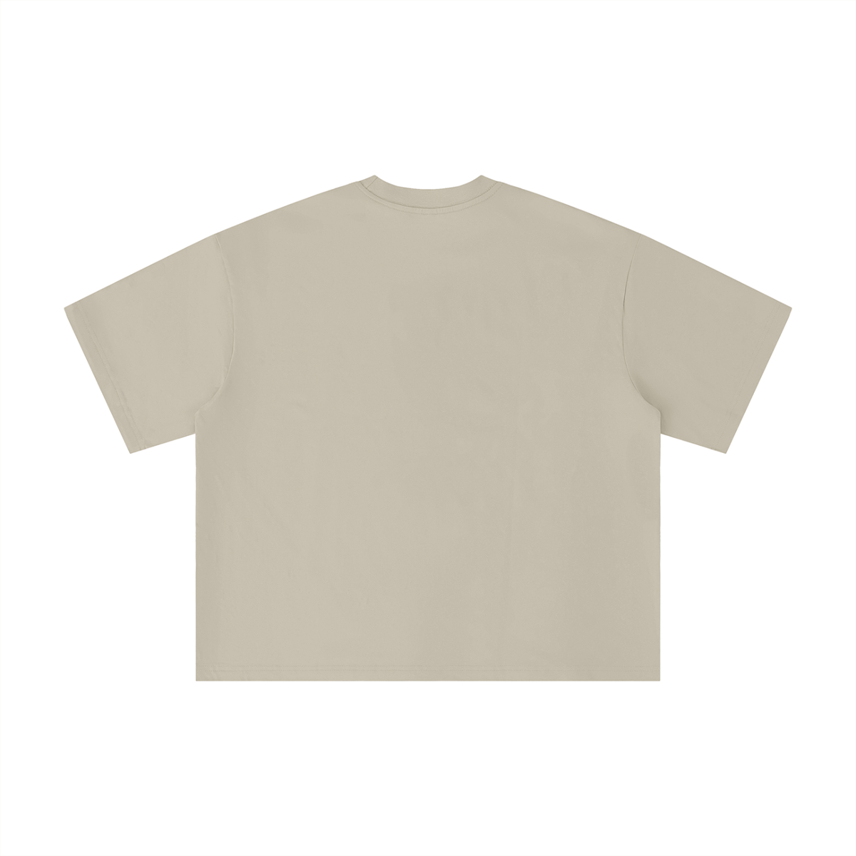 Unisex Boxy Oversized T-Shirt in light gray, alternate angle