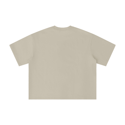 Unisex Boxy Oversized T-Shirt in light gray, alternate angle