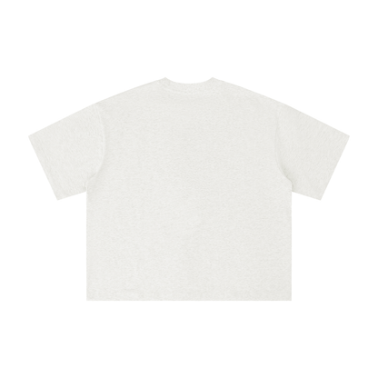 Unisex Boxy Oversized T-Shirt in oat gray, alternate angle