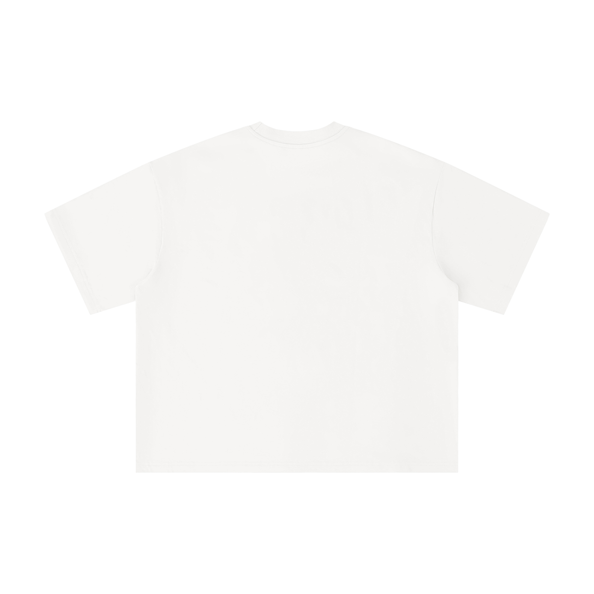 Unisex Boxy Oversized T-Shirt in white, alternate angle