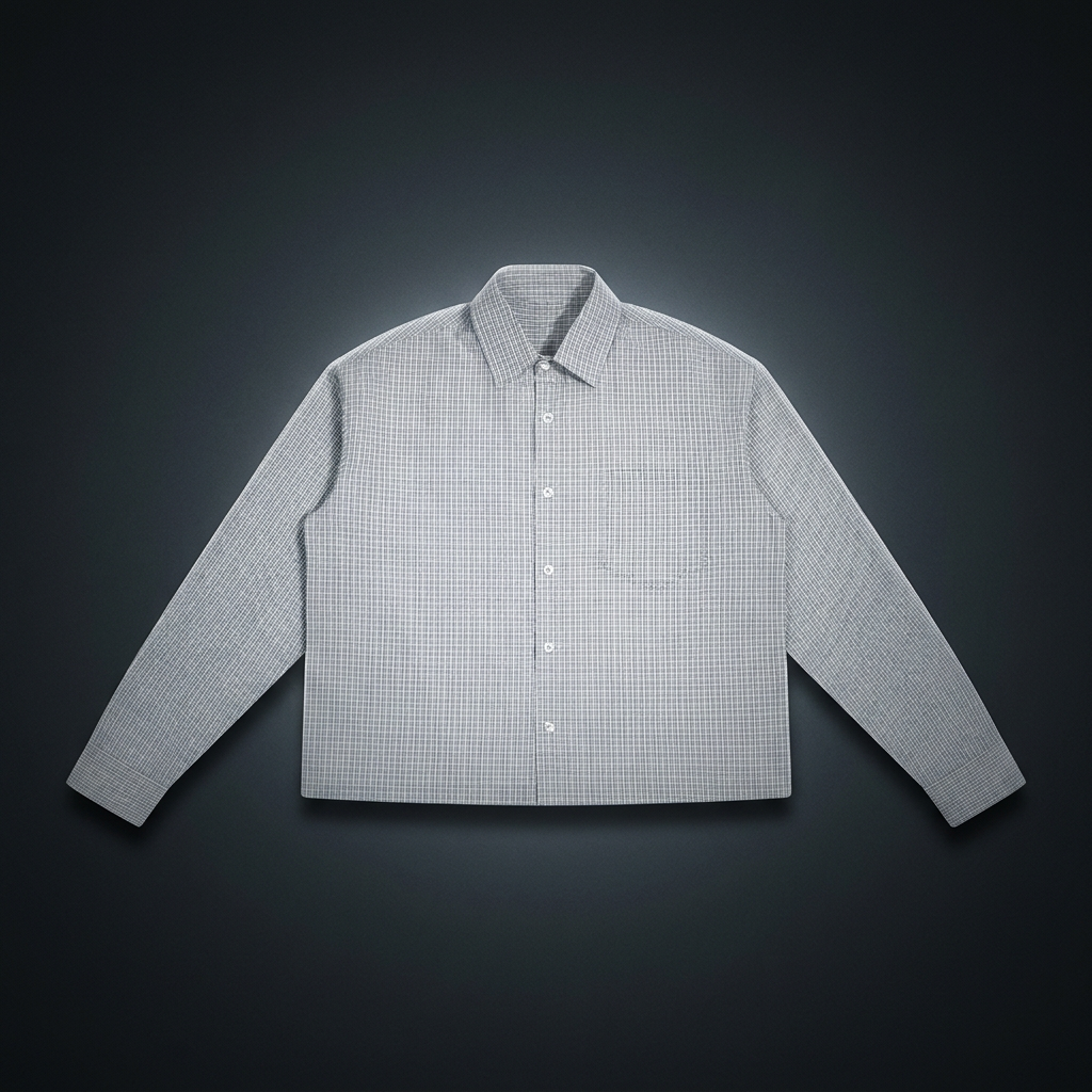 Unisex Boxy Plaid Long Sleeve Shirt
