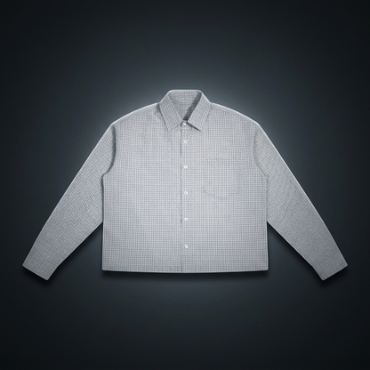 Unisex Boxy Plaid Long Sleeve Shirt