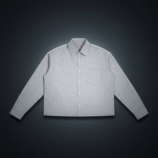 Unisex Boxy Plaid Long Sleeve Shirt