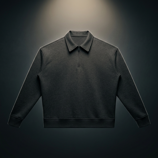 Unisex Boxy Quarter-Zip Sweatshirt, view 1
