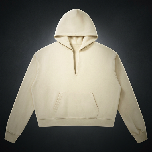 Unisex Boxy Raw Edge Hoodie