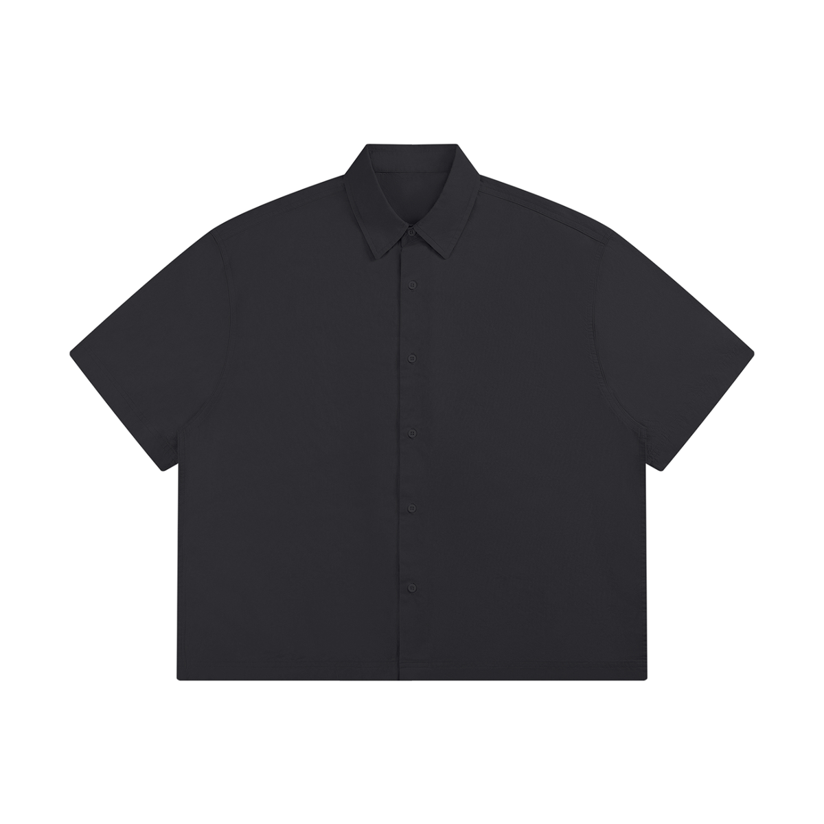 Unisex Boxy Short Sleeve Shirt in black