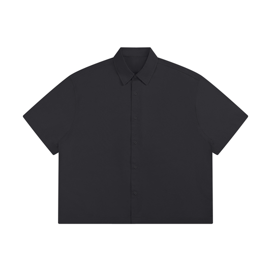 Unisex Boxy Short Sleeve Shirt in black