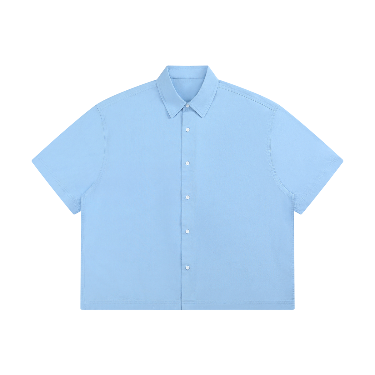 Unisex Boxy Short Sleeve Shirt in blue