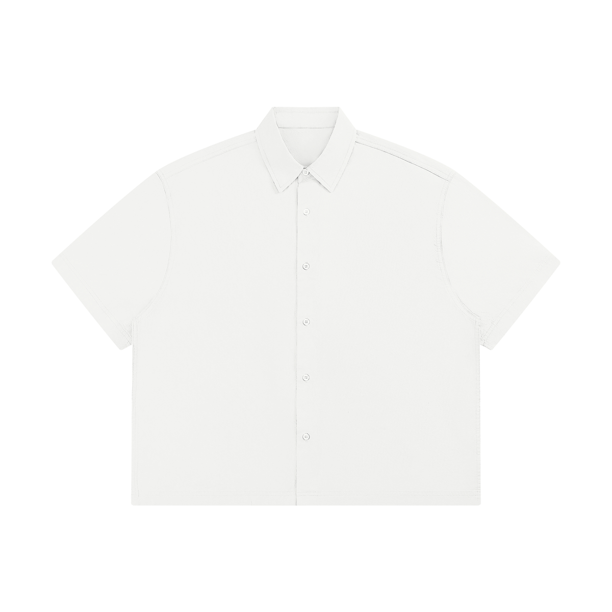 Unisex Boxy Short Sleeve Shirt in white