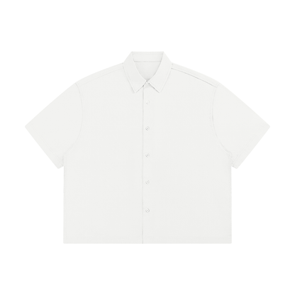 Unisex Boxy Short Sleeve Shirt in white