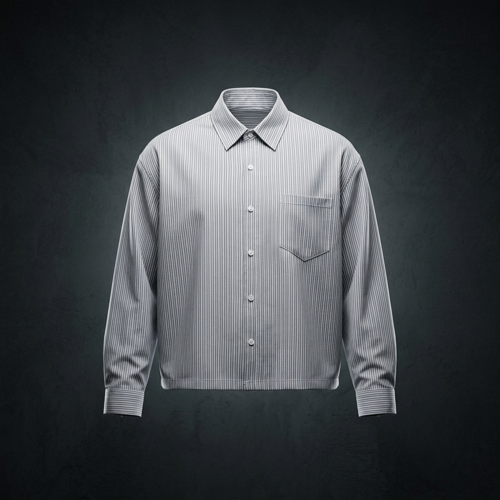 Unisex Boxy Striped Shirt