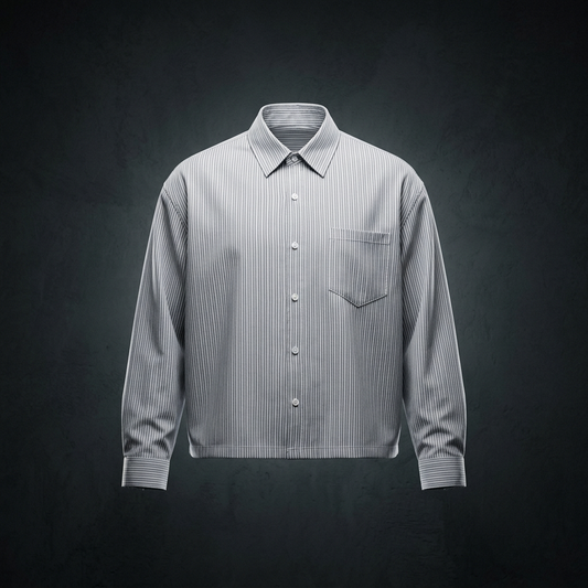 Unisex Boxy Striped Shirt