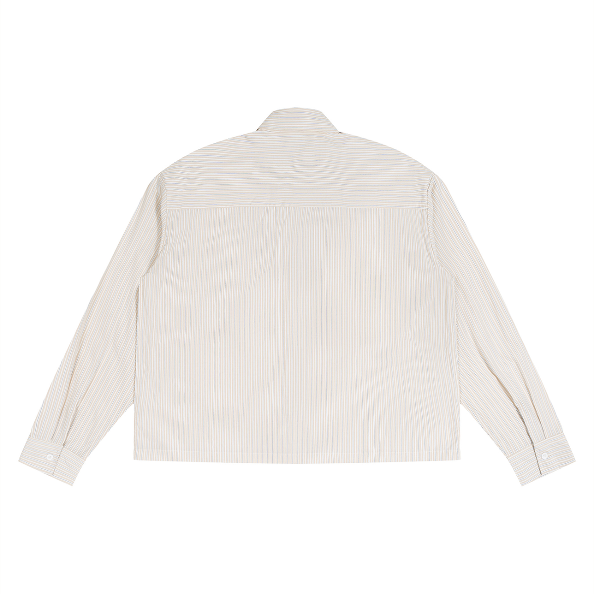Unisex Boxy Striped Shirt in light yellow, alternate angle