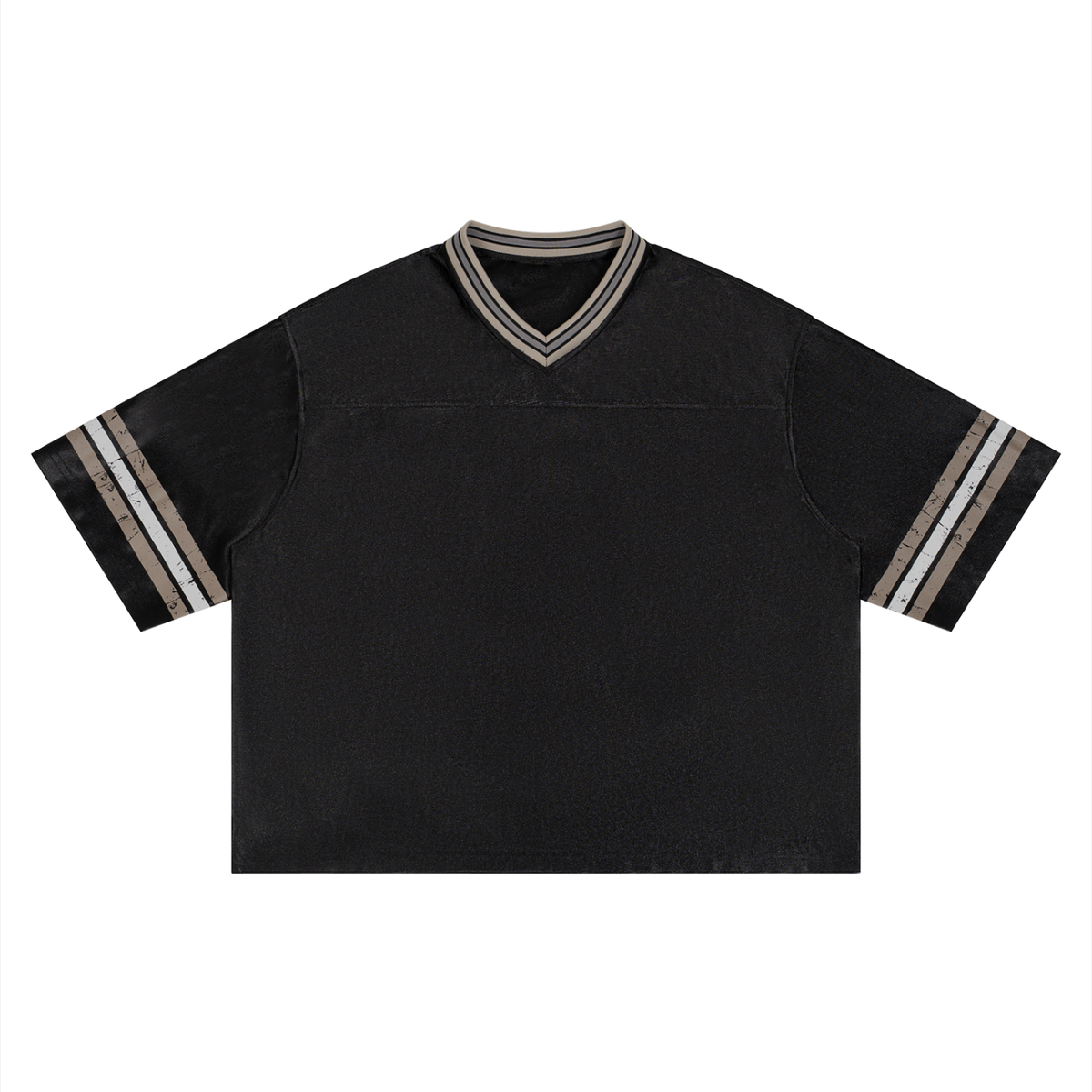 Unisex Boxy Striped Soccer Jersey in black