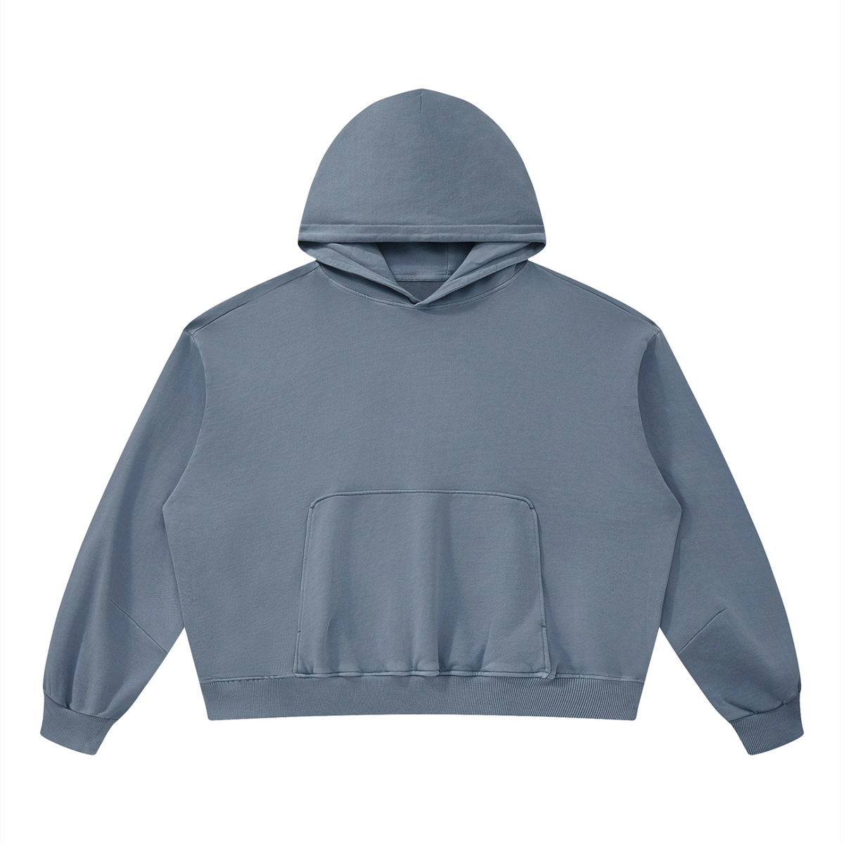 Unisex Boxy Vintage Washed Hoodie in gray blue